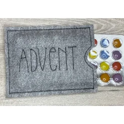 Adventskalender to go, bestickt, Nikolaus, Advent, Vorweihnacht, Geschenk, Mini-Kalender, Vorfreude, Weihnachten !