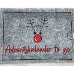 Adventskalender to go, bestickt, Nikolaus, Advent, Vorweihnacht, Geschenk, Mini-Kalender, Vorfreude, Weihnachten !