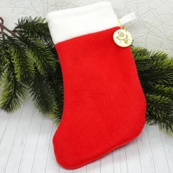 Adventskalender Weihnachtssöckchen rot – 24 große Socken zum Befüllen aus Fleece