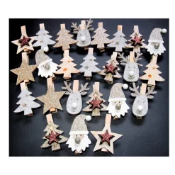 Adventskalender XXL Komplettset Wandhänger *XMAS* – Befüllbarer Advent Deko Kalender aus Baumwolle