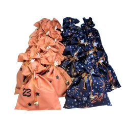 Adventskalender XXL Komplettset Wandhänger *XMAS* – Befüllbarer Advent Deko Kalender aus Baumwolle