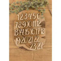 Adventskalender Zahlen aus Holz / Holzzahlen 1 bis 24 / Anhänger Weihnachtskalender