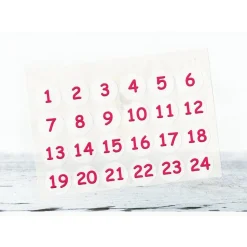 Adventskalender Zahlen Sticker, Zahlen PINK, 1-24 Aufkleber, made by BuntMixxDESIGN