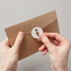 Adventskalender Zahlenaufkleber *Scandi Winter* / 24 runde Aufkleber / ∅ 40 mm