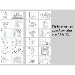 Adventskalender zum Ausmalen