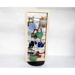 Adventskalender zum befüllen-FASHIONISTAS-Handtaschen Advent Deko-Gitter Metall Memoboard Pinnwand Fotogitter Gutschein