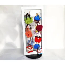 Adventskalender zum befüllen-FASHIONISTAS-Handtaschen Advent Deko-Gitter Metall Memoboard Pinnwand Fotogitter Gutschein