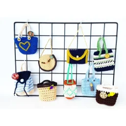 Adventskalender zum befüllen-FASHIONISTAS-Handtaschen Advent Deko-Gitter Metall Memoboard Pinnwand Fotogitter Gutschein