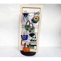 Adventskalender zum befüllen-FASHIONISTAS-Handtaschen Advent Deko-Gitter Metall Memoboard Pinnwand Fotogitter Gutschein