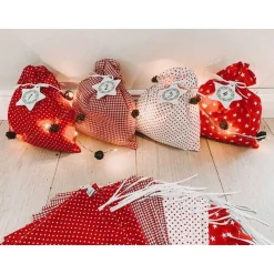 Adventskalender zum Befüllen, Adventskalender mit XL Säckchen, Adventskalender für die ganze Familie