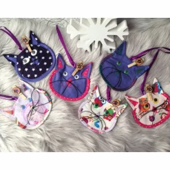 Adventskalenderesäckchen bunt befüllbar Katzenmotiv