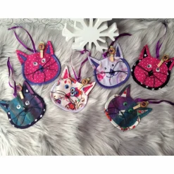 Adventskalenderesäckchen bunt befüllbar Katzenmotiv