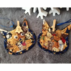 Adventskalendersäckchen befüllbar Katzenform Bärchenmotiv