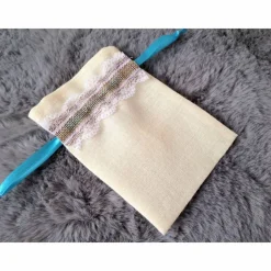 Adventskalendersäckchen türkis weiß zum befüllen nachhaltig wiederverwendbar