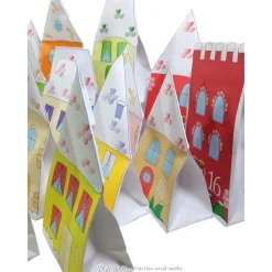 Adventskalender-Tüten Winterdorf – Handgemachter Adventskalender zum Befüllen