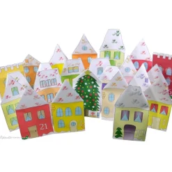 Adventskalender-Tüten Winterdorf – Handgemachter Adventskalender zum Befüllen