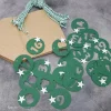 Adventskalendertüten zum Befüllen mit Zahlenanhängern in Grün – 24 Kraftpapier-Beutel DIY Set
