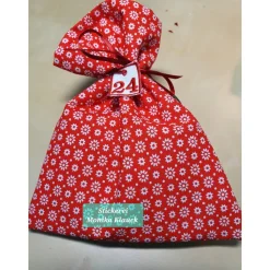 Adventskalenderzahlen, Anhänger auf Filz gestickt