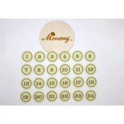 Adventskalenderzahlen creme Filz rund bestickt / Anhänger Zahlen / Zahlen aus Filz / Filzzahlen / Zahlen Adventskalender