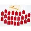 Adventskalenderzahlen Haus Filz rot