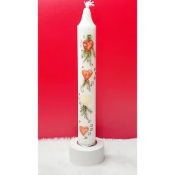 Adventskerze mit Datum | Weihnachtskerze zum Herunterbrennen | Adventskalender Kerze | Weihnachtsdeko | Geschenkidee