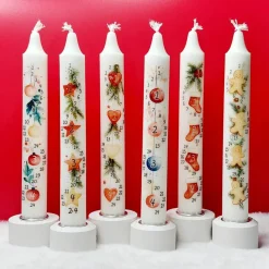 Adventskerze mit Datum | Weihnachtskerze zum Herunterbrennen | Adventskalender Kerze | Weihnachtsdeko | Geschenkidee