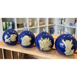 Adventskerzen - Weihnachtskerzen 4-er Set - Blau -