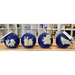 Adventskerzen - Weihnachtskerzen 4-er Set - Blau -