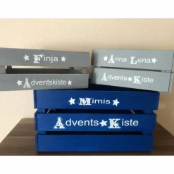 Adventskiste auf Wunsch personalisiert