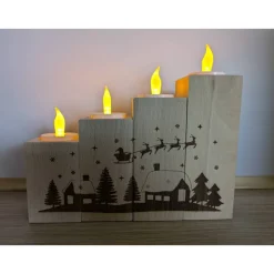 Adventskranz Adventskalender aus Holz – 4 Varianten, handgemacht