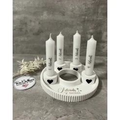 Adventskranz, Adventskerzen, Weihnachtsteller, Weihnachtsset, Raysin, Deko, Dekoteller, Adventszauber, Kerzen, Dekoidee,