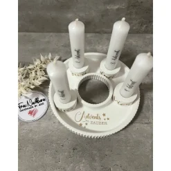 Adventskranz, Adventskerzen, Weihnachtsteller, Weihnachtsset, Raysin, Deko, Dekoteller, Adventszauber, Kerzen, Dekoidee,