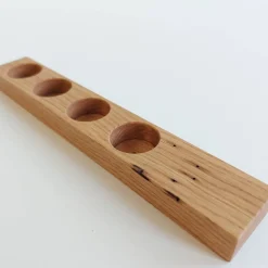 Adventskranz aus Holz, Teelichthalter 4+