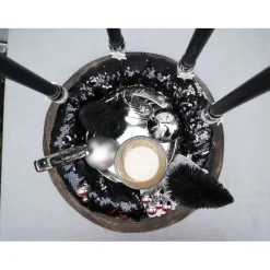 Adventskranz exklusiv schwarz silber