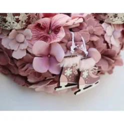 Adventskranz haltbar in altrosa