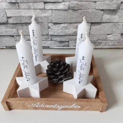 Adventskranz klein – Moderner Mini Adventskranz to Go aus Raysin, handgefertigt & individuell