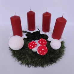 Adventskranz mit echten Kerzen