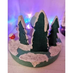 Adventskranz mit Schneemann und Pilzen