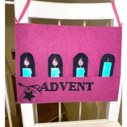 Adventskranz schwarz, Kerzenplakat