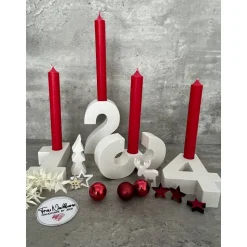 Adventskranz, Zahlen 1-4 aus Raysin, Weihnachten, Tischdeko, Holz