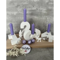 Adventskranz, Zahlen 1-4 aus Raysin, Weihnachten, Tischdeko, Holz