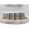 Adventskranz Zahlen Holz 1–4 (Ziffern) – handgemachte Holzzahlen, natürliche Weihnachtsdeko