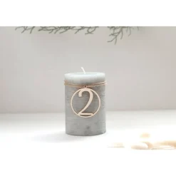 Adventskranz Zahlen Holz 1–4 (Ziffern) – handgemachte Holzzahlen, natürliche Weihnachtsdeko