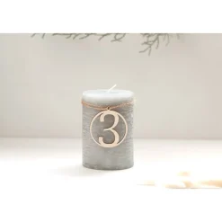 Adventskranz Zahlen Holz 1–4 (Ziffern) – handgemachte Holzzahlen, natürliche Weihnachtsdeko