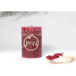 Adventskranz Zahlen Holz 1–4 in Schreibschrift mit Sternen – handgemachte Holzzahlen, natürliche Weihnachtsdeko