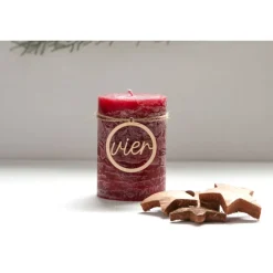 Adventskranz Zahlen Holz 1–4 in Schreibschrift – handgemachte Holzzahlen, natürliche Weihnachtsdeko