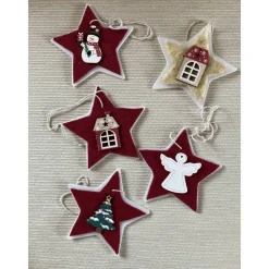 Adventssterne, 3-D-Sterne mit Haus-Motiv in zwei Varianten