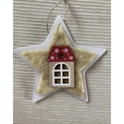 Adventssterne, 3-D-Sterne mit Haus-Motiv in zwei Varianten