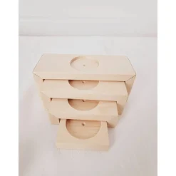 Adventstreppchen aus Holz, Teelichthalter, Kerzenhalter, Adventsdekoration, Kerzenständer, Teelichtglas, Adventskranz