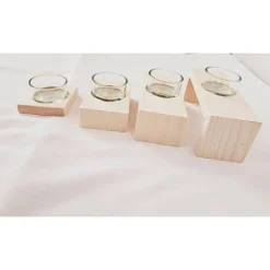 Adventstreppchen aus Holz, Teelichthalter, Kerzenhalter, Adventsdekoration, Kerzenständer, Teelichtglas, Adventskranz